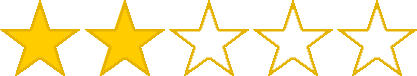 Two star rating icon
