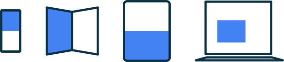 Phone, foldable, tablet, and laptop form factors