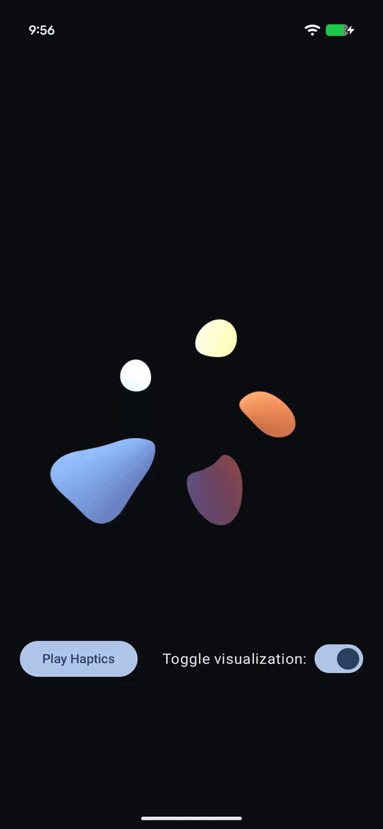 Lava lamp animation that beats with a haptic heartbeat pattern.