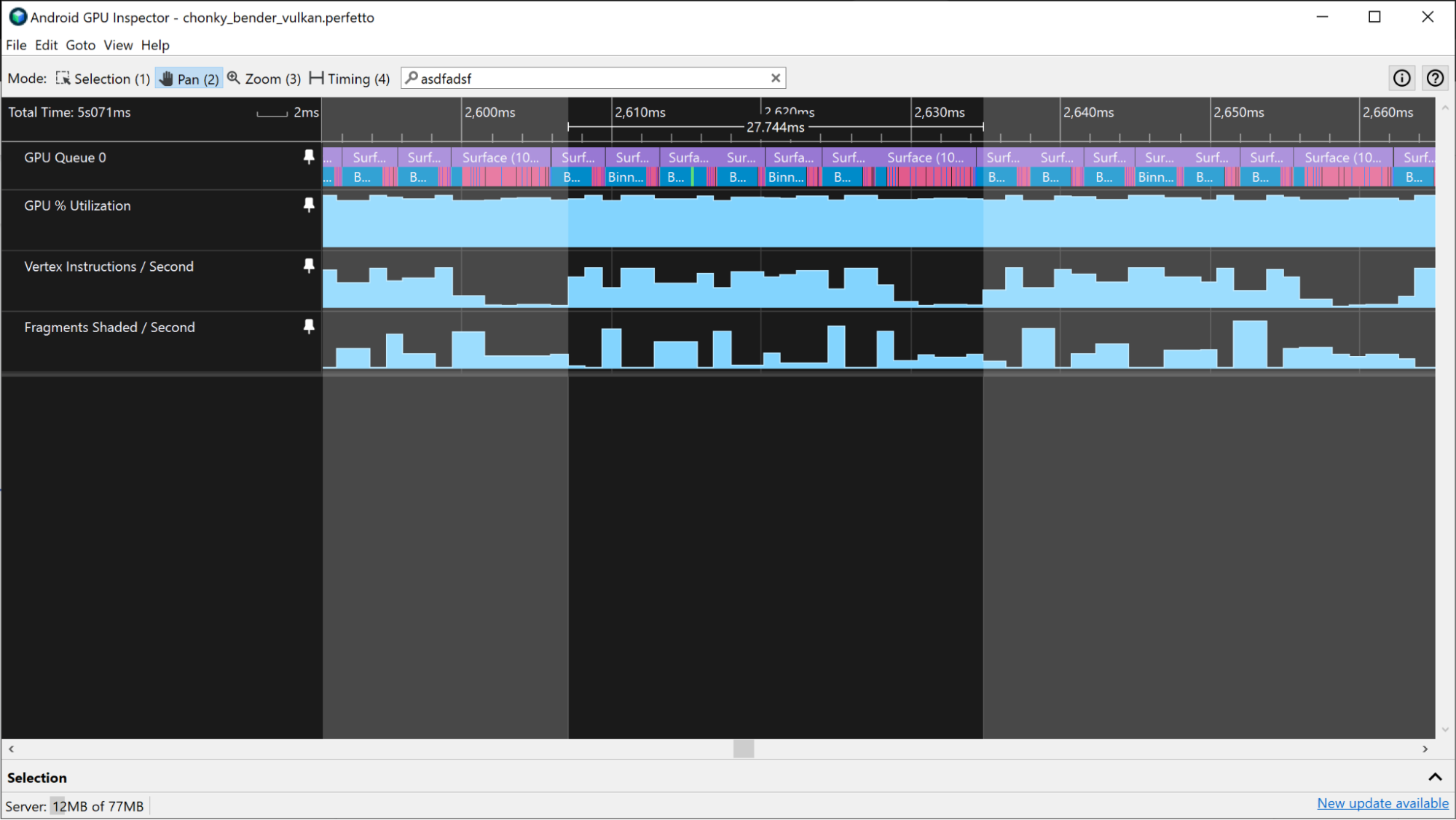 A screenshot of the Vertex Instructions / Second track.