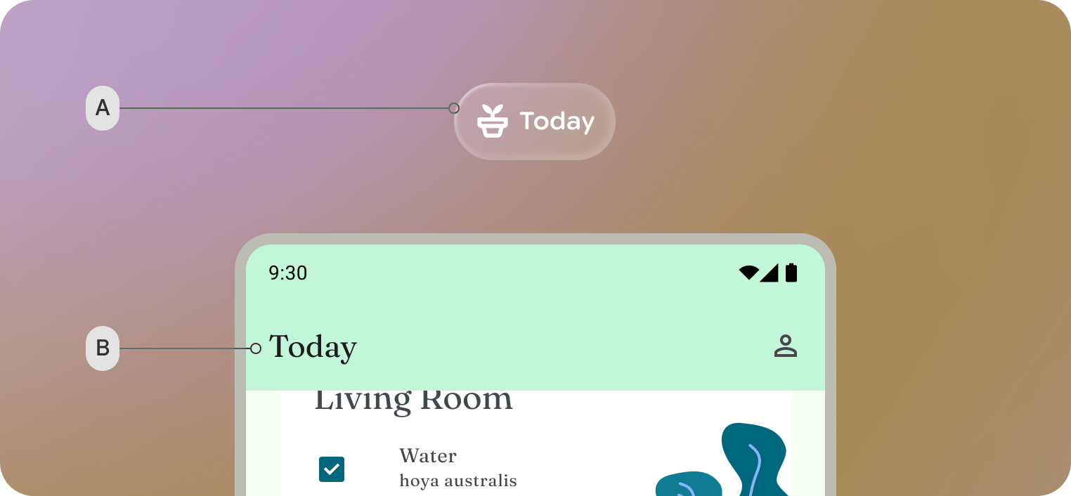 Design elements should be anchored to the bottom of the frame
