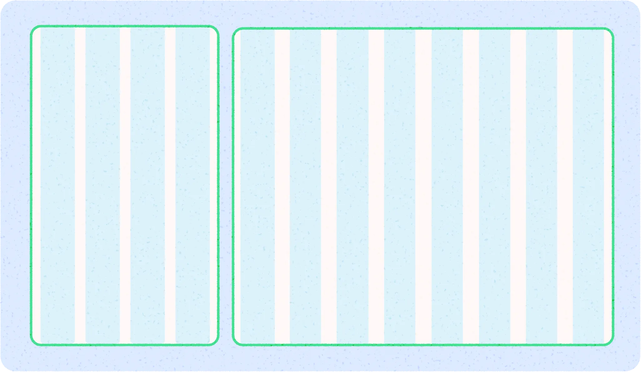 A column grid example on compact and large