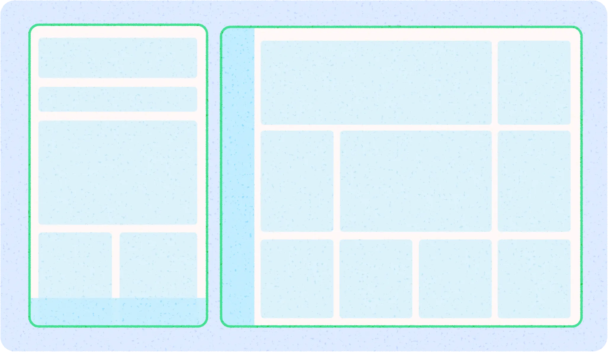 A hierarchical grid example on compact and large