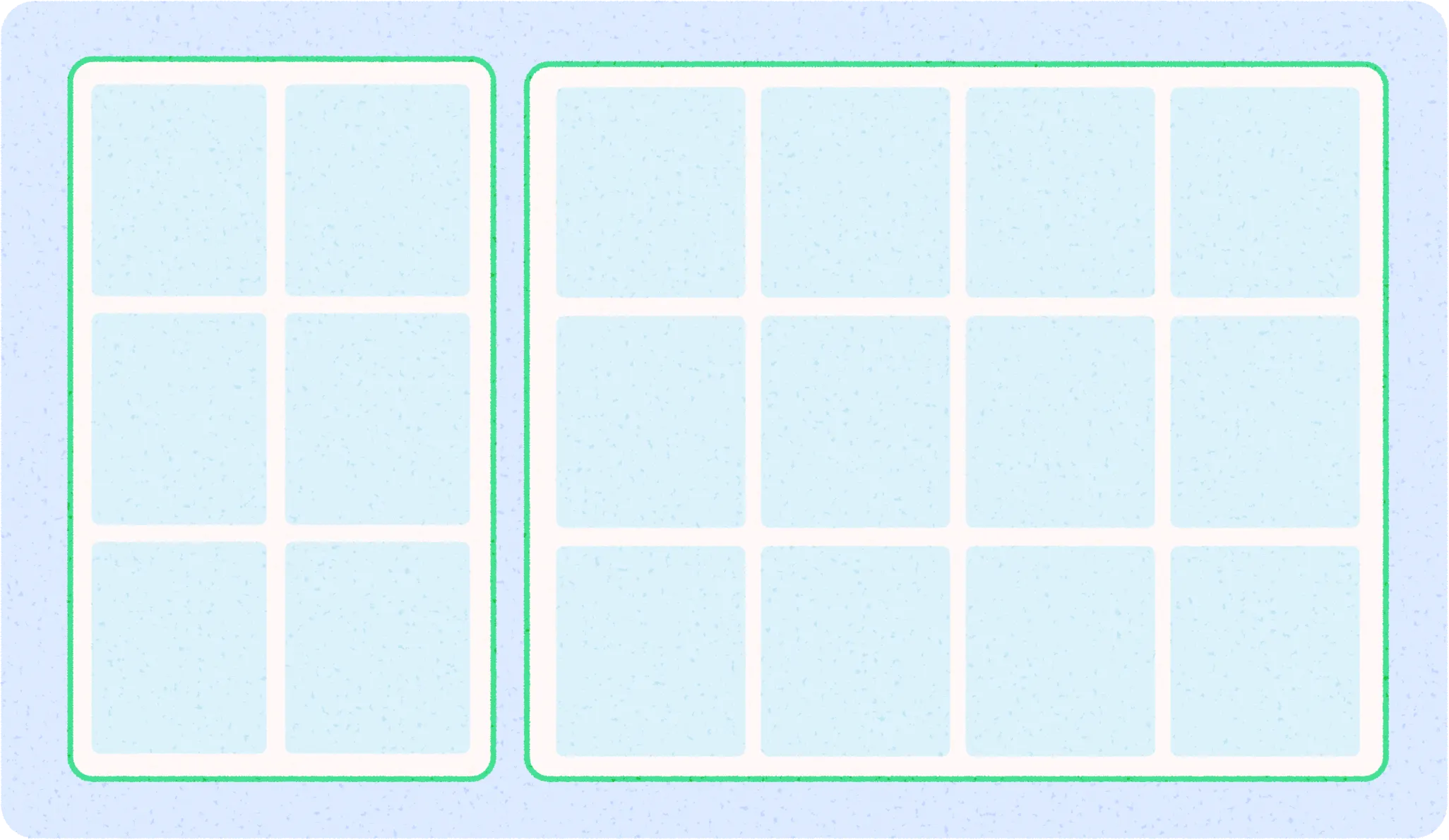 A modular grid example on compact and large