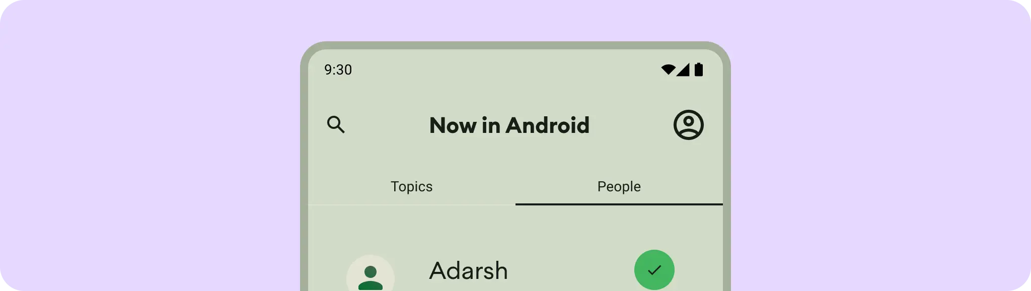 Secondary navigation tabs