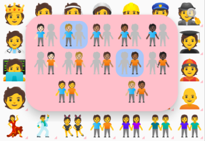 select the right-half emoji person tap right emoji person
