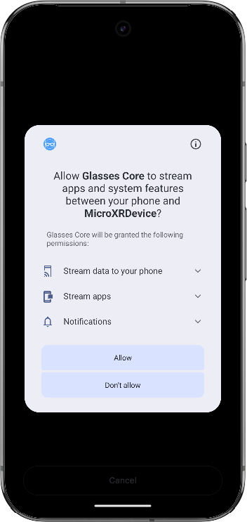 The association request for the Glasses Core
app.