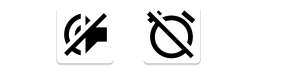 Samples of off-style custom action icons.