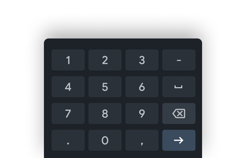 Numeric input Gboard type