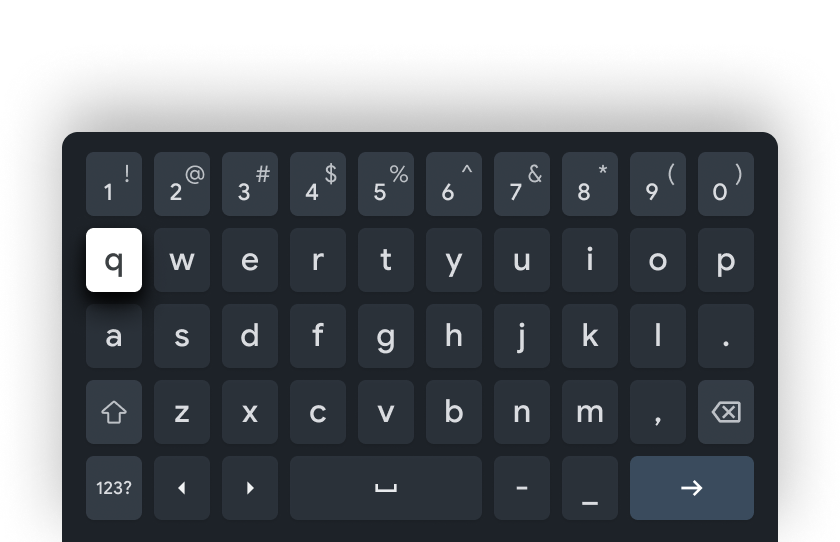 Password input Gboard type