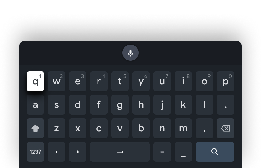 Text input Gboard type